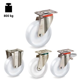 TR-68P-P-PT-Ruedas con soportes para cargas pesadas y soportes con cojinetes endurecido